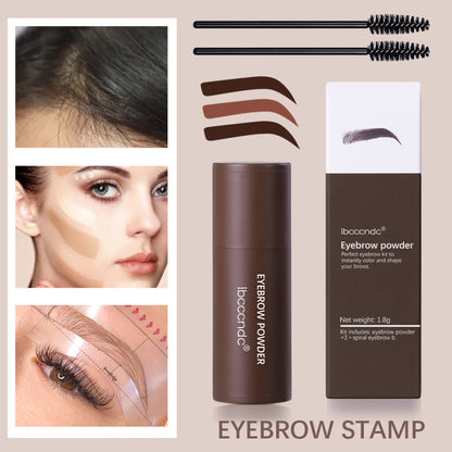6-Color Eyebrow Powder Kit with Stamp and Stencil