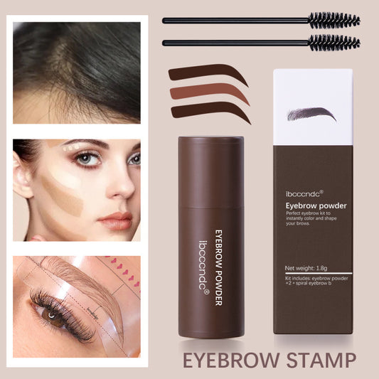 6-Color Eyebrow Powder Kit with Stamp and Stencil